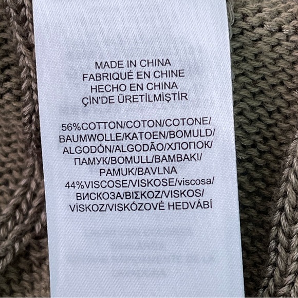 Ralph Lauren Cable Knit Olive Green Sweater Size M - Picture 9 of 9